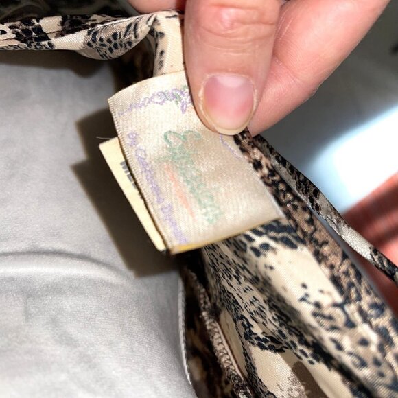 Expressions By California Dynasty Slip Nightgown Womens Size Medium Snake Print - Picture 4 of 12